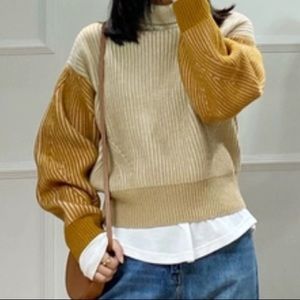 Cute block colored sweater